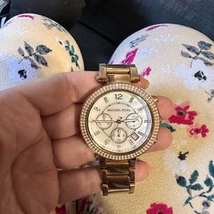 Rose gold Micheal kors watch
